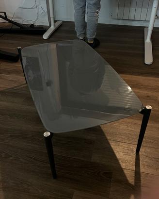 Tavolino Salotto Vetro Fumé Design Moderno