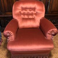 Poltroncine 2 pezzi rosa velluto
