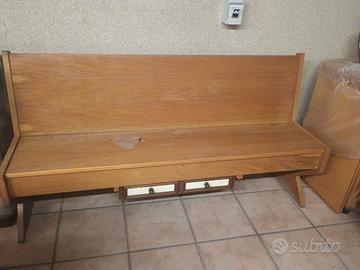 panca in legno con cassetto