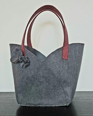 Borsa Secchiello in Feltro - Antracite
