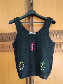 Top vintage con paillettes