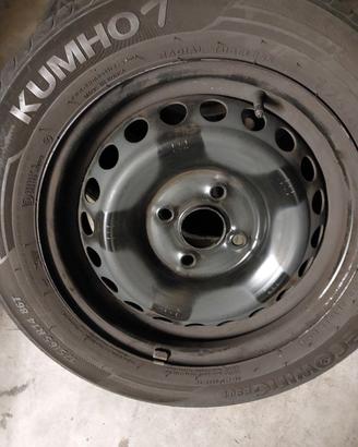 N.2 cerchi+pneumatici per Kia/Hunday 14"