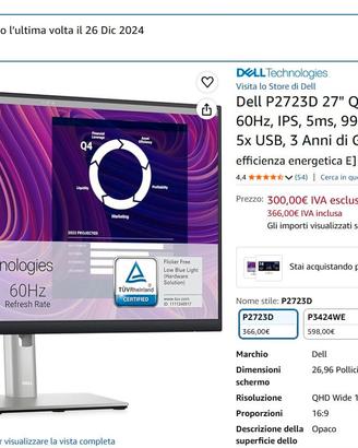 MONITOR Dell P2723D 27'' QHD (2560x1440)