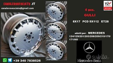 Cerchi gulli 8x17 5x112 et28 mercedes