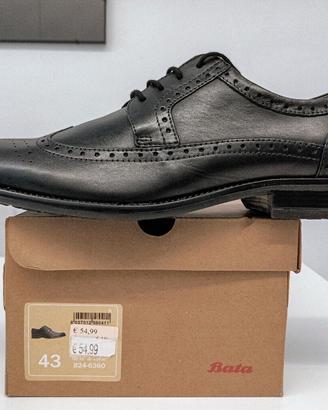 Scarpe Stringate Bata Uomo Brogue Vera Pelle 43 