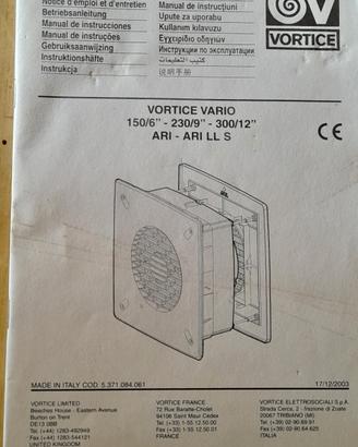 Ventilatore Elicoidale Vortice 150/6 "ARI
