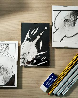 quadretti dragon ball goku vs vegeta 10x15 cm