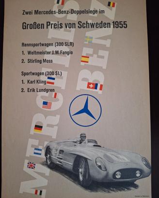 Poster Originale Mercedes Benz 1955 Gran Premio