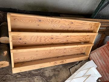 Espositore scaffale in legno