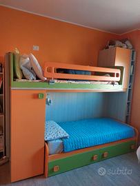 letto a castello con armadio