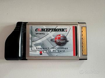 PCMCIA Ethernet Card LAN 10/100Mbps Conceptronic