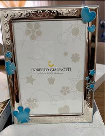 Cornice In Argento Con Angelo Azzurro