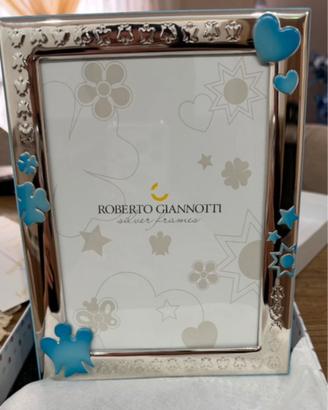 Cornice In Argento Con Angelo Azzurro
