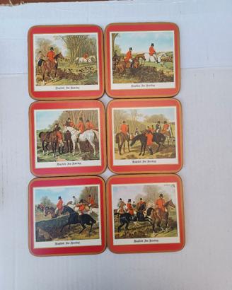 Set 6 portabicchieri vintage PIMPERNEL