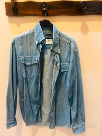 Versace Jeans Camicia Uomo in Denim – Vintage –Blu