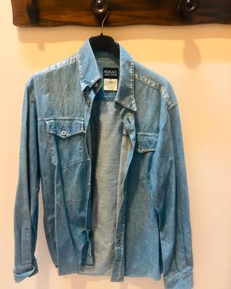 Versace Jeans Camicia Uomo in Denim – Vintage –Blu