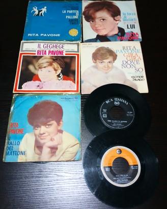 7 dischi vinile 45 giri - rita pavone