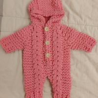 Tuta di peluche bimbo/bimba neonato