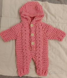 Tuta di peluche bimbo/bimba neonato
