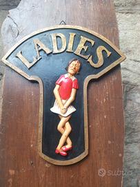 Coppia targhe originali Pub Inglese LADIES & GE