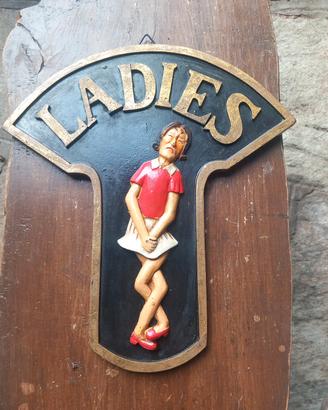 Coppia targhe originali Pub Inglese LADIES & GE