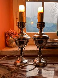 Coppia Lumi in argento vintage