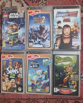 Lotto 6 Giochi PSP Originali 
