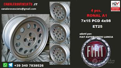 Cerchi ronal a1 style 7x 15 4x98 et25 FIAT 124 131