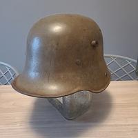 WW1 WW2 ELMETTO TEDESCO M17 verde mela ET66