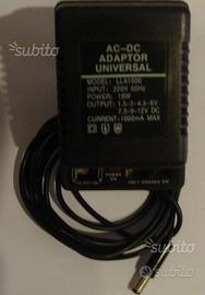 Alimentatore stabilizzato da 1,5 fino a 12 V. 1 A