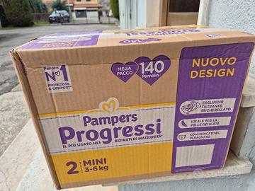 Pannolini pampers progressi taglia 2 140 pezzi