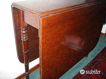 Fine '800 Consolle tavolo a libro mogano inglese "