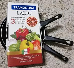 TRIS PADELLE TRAMONTINA DIAMETRO 20 - 25 - 30CM