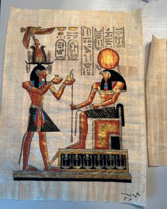 N. 2 dipinti su csrta di papiro