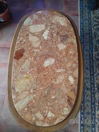 tavolino in marmo e legno