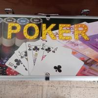 carte da  poker ,ed fiches in apposi valigetta 