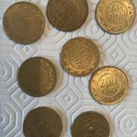 Set di otto monete da 200 lire della Repubblica it