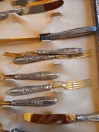 servizio argento dolci antico