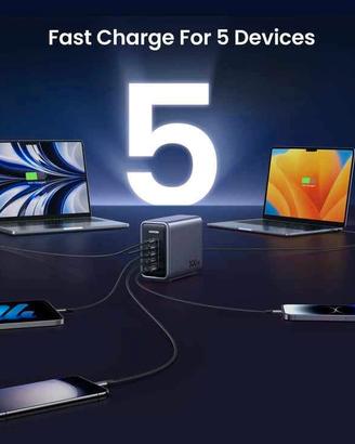 UGREEN Nexode 300W GaN Wall USB-C Charger 5 Ports