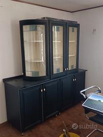 Credenza/Vetrina elegante in legno nero