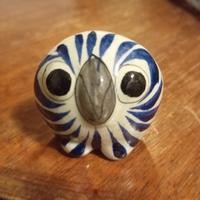 Buffo Ceramica di Tonalà, blu e bianco.