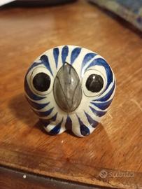 Buffo Ceramica di Tonalà, blu e bianco.