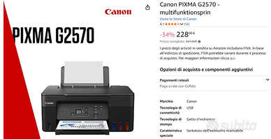 Stampante Canon G2570 - NUOVA