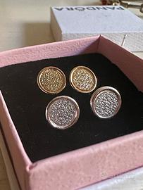 Orecchini oro/argento a lobo