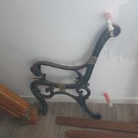 panchina ghisa  e legno