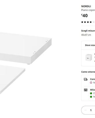 Cassettiera IKEA NORDLI - Zoccolo 40x47 Bianco
