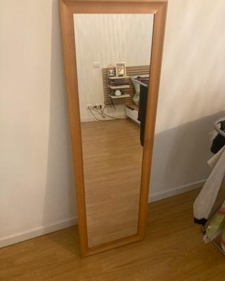 🪞 Specchio rettangolare con cornice in legno