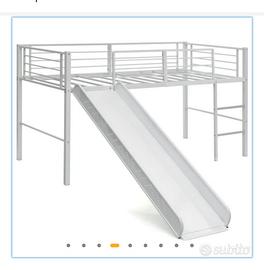 Letto rialzato con scivolo