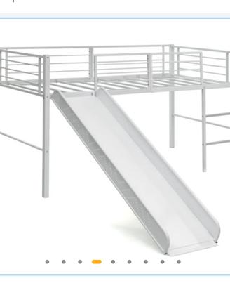 Letto rialzato con scivolo