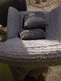 Poltrona reclinabile in pelle bordeaux